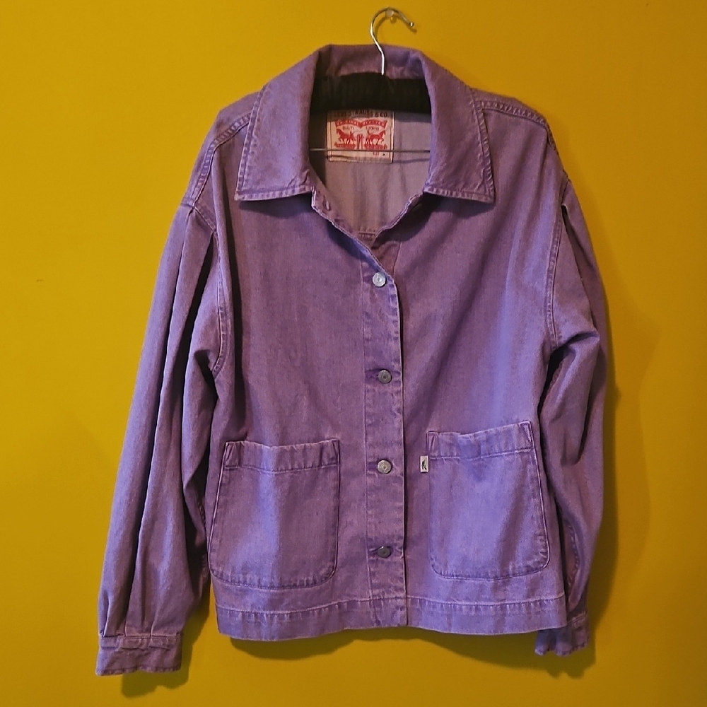 Levi's Lavender Jean Jacket with puff sleeves - never Worn